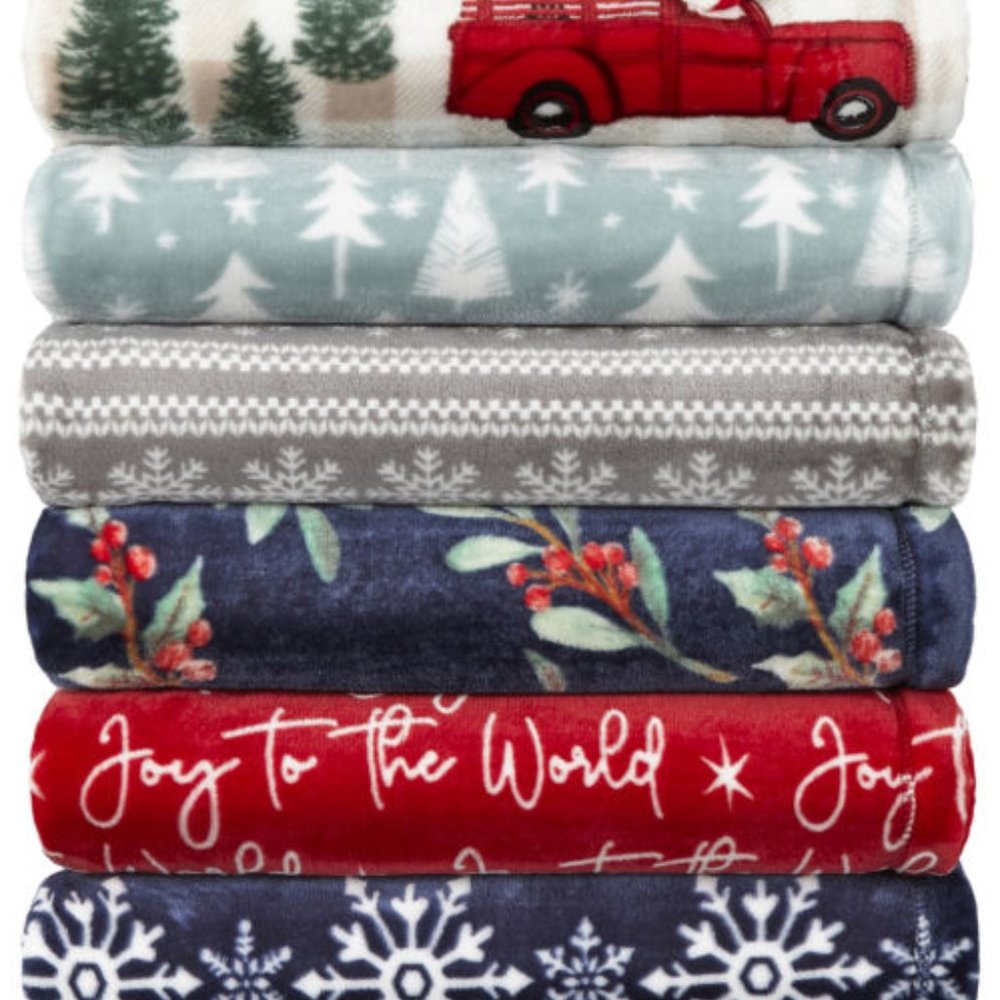 Ultra-Soft Plush Fleece Throw and Blanket